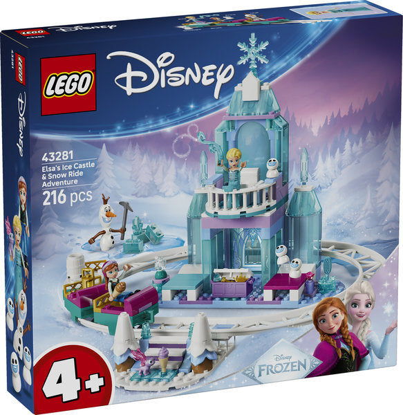 LEGO Disney Princess 43281 castello di ghiaccio di elsa e avventura sulla neve