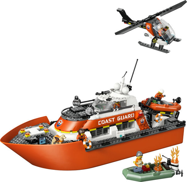 LEGO City 60504 motoscafo di soccorso ed elicottero della guardia costiera