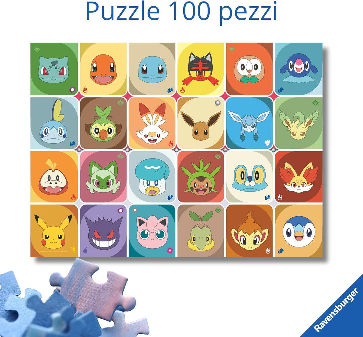 pokemon - puzzle 100 pezzi xxl