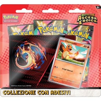 megaevoluzione ascesa eroica - collezione con adesivi (ita) - charmander