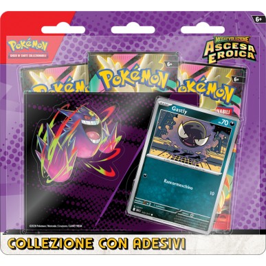 megaevoluzione ascesa eroica - collezione con adesivi (ita) - gastly