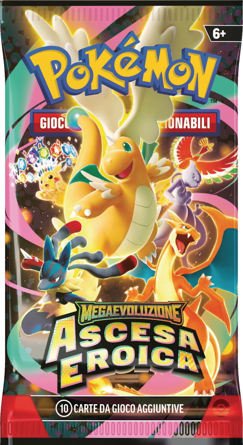 pokemon - megaevoluzione ascesa eroica - bundle 6 bustine (ita)