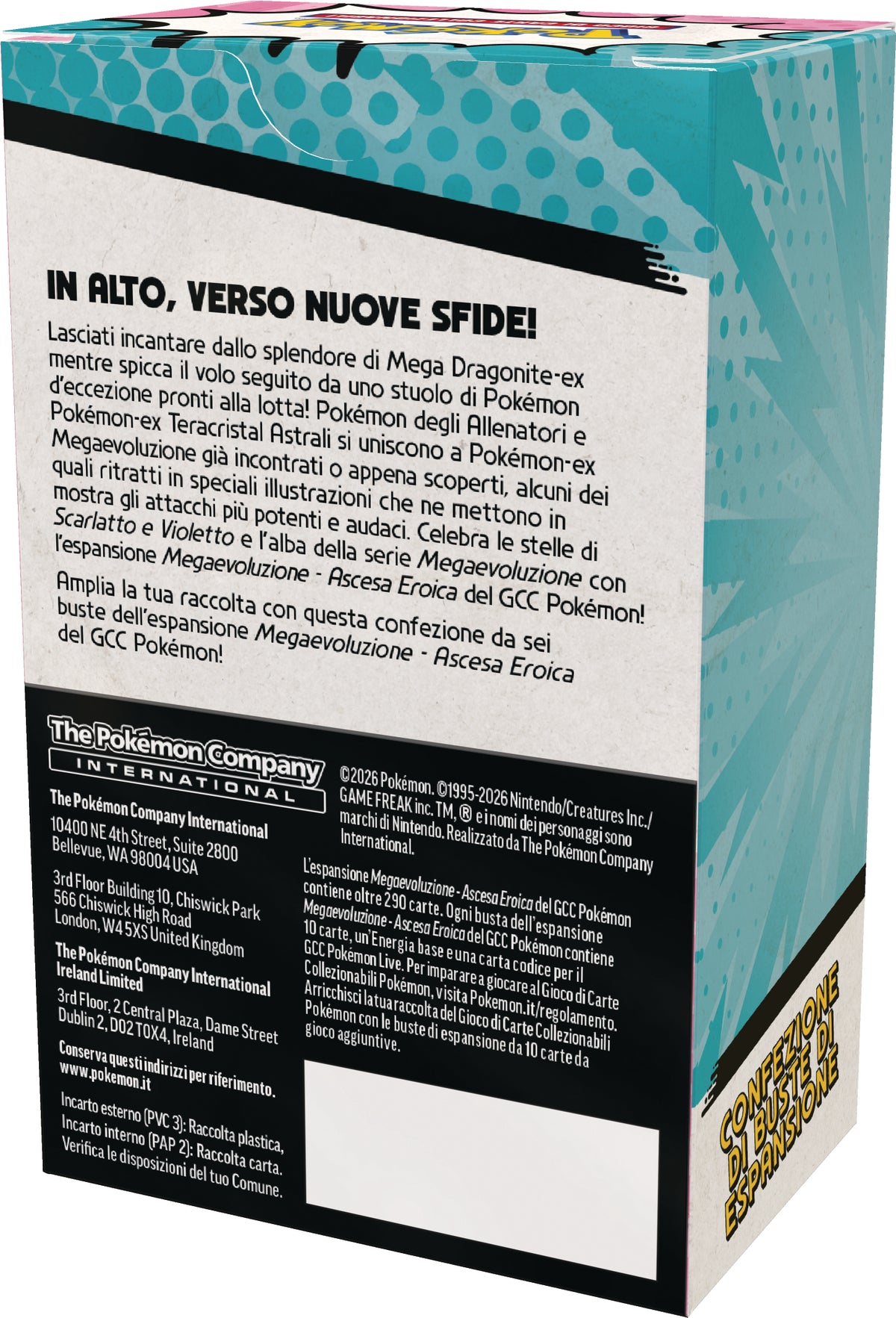 pokemon - megaevoluzione ascesa eroica - bundle 6 bustine (ita)