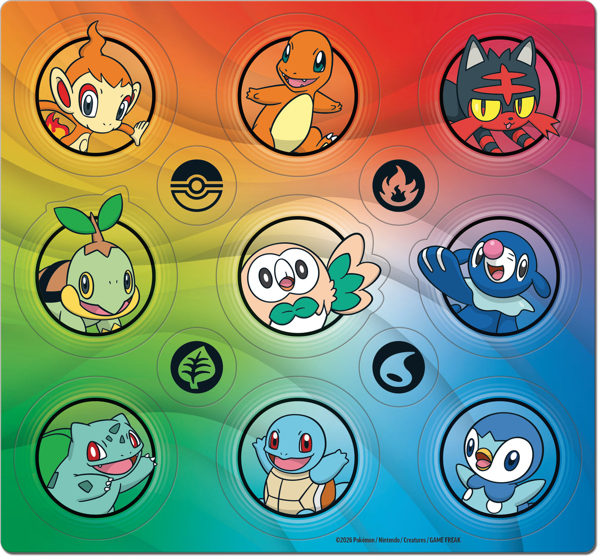 pokemon - collezione illustrazione - primi compagni d'avventura