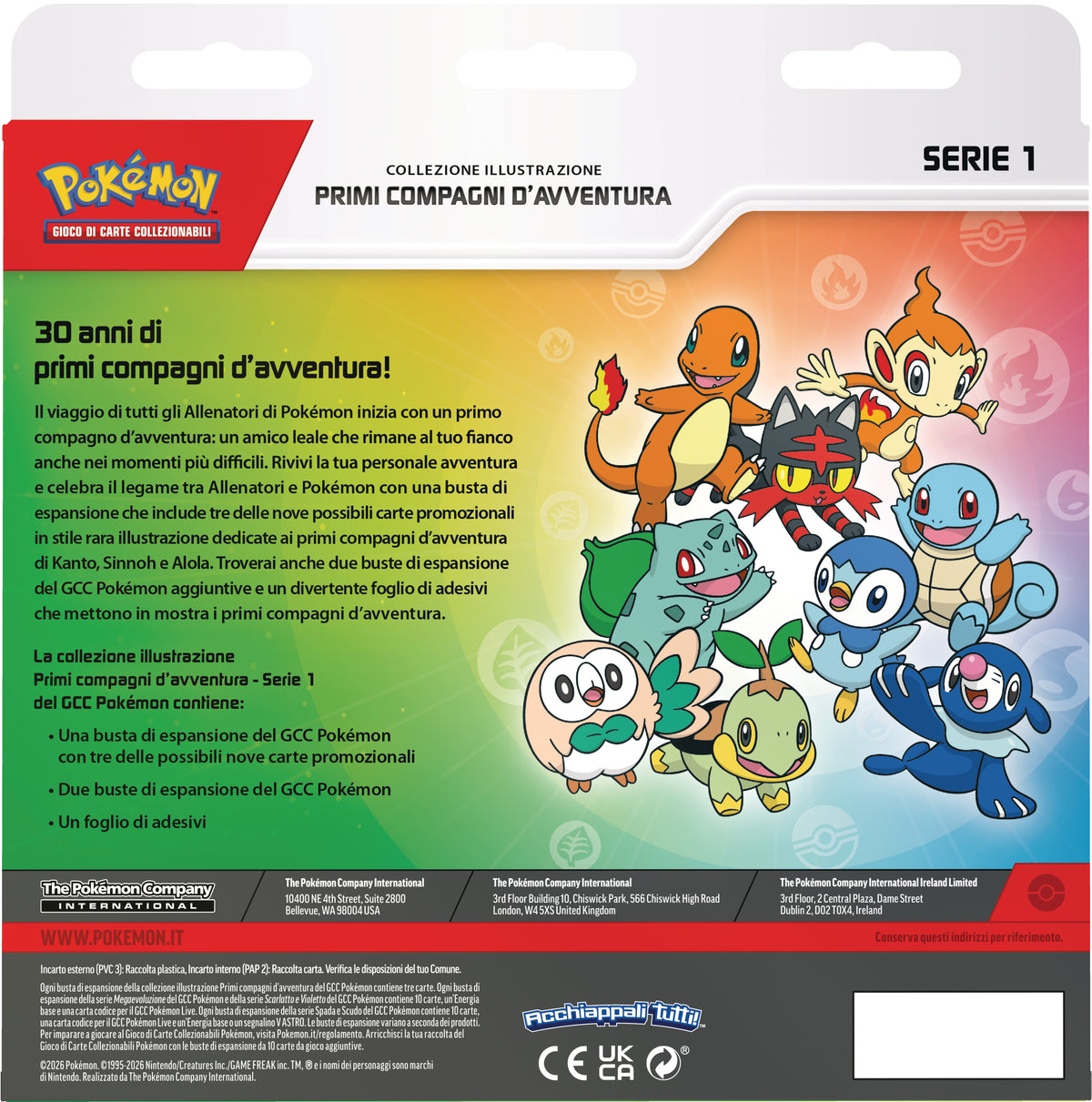 pokemon - collezione illustrazione - primi compagni d'avventura