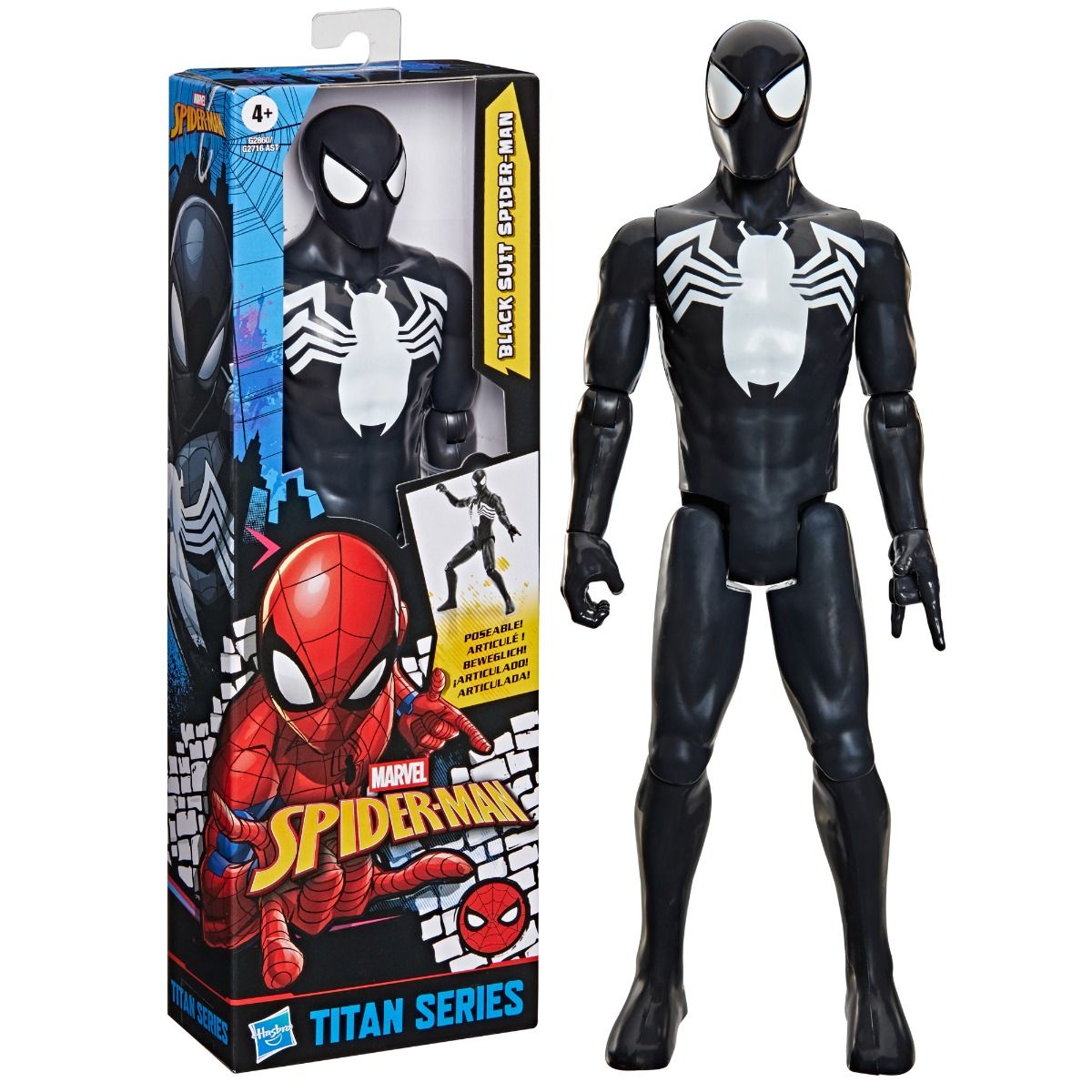 marvel titan hero - spiderman assortito 30cm articolato