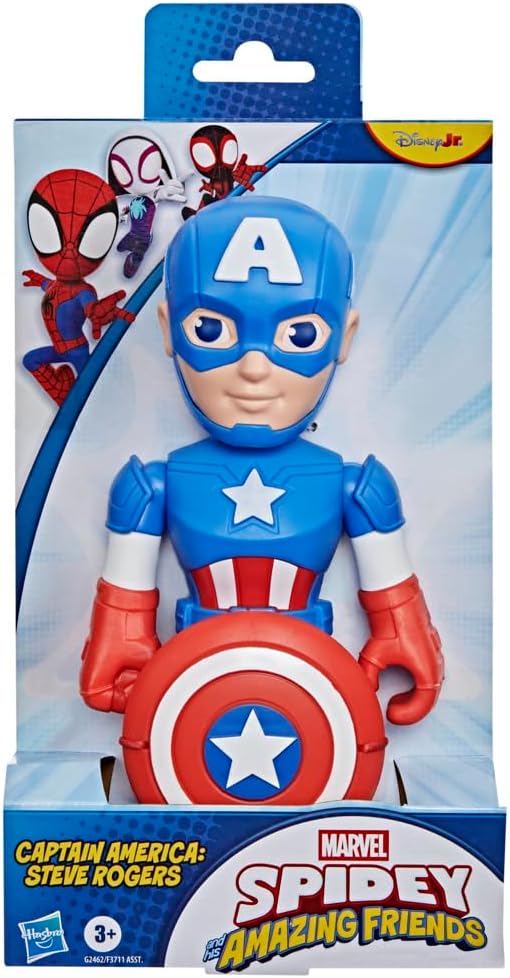 marvel spidey e i suoi fantastici amici - capitan america mega 25cm