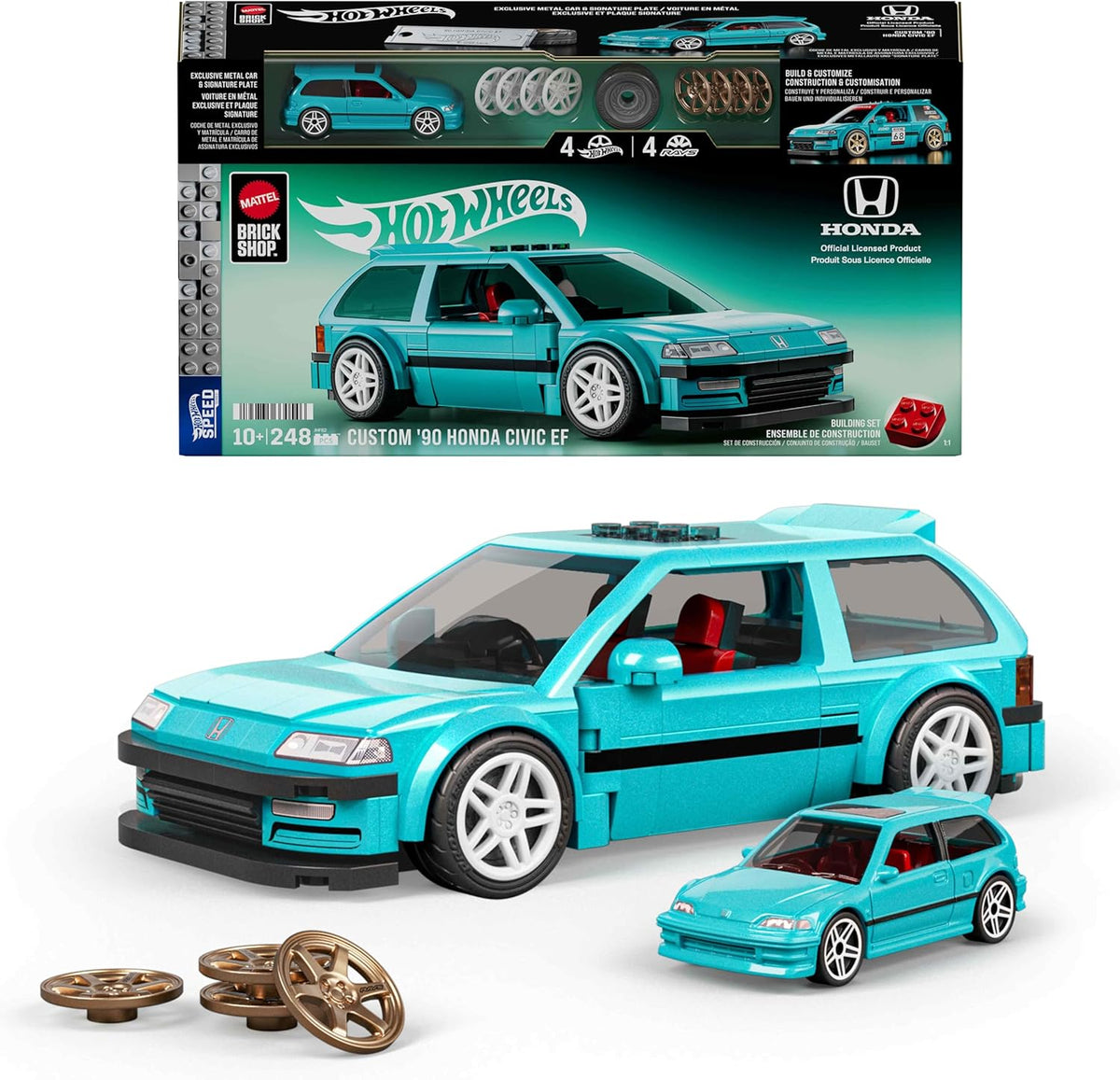 mattel brick shop hw honda civic ef custom '90