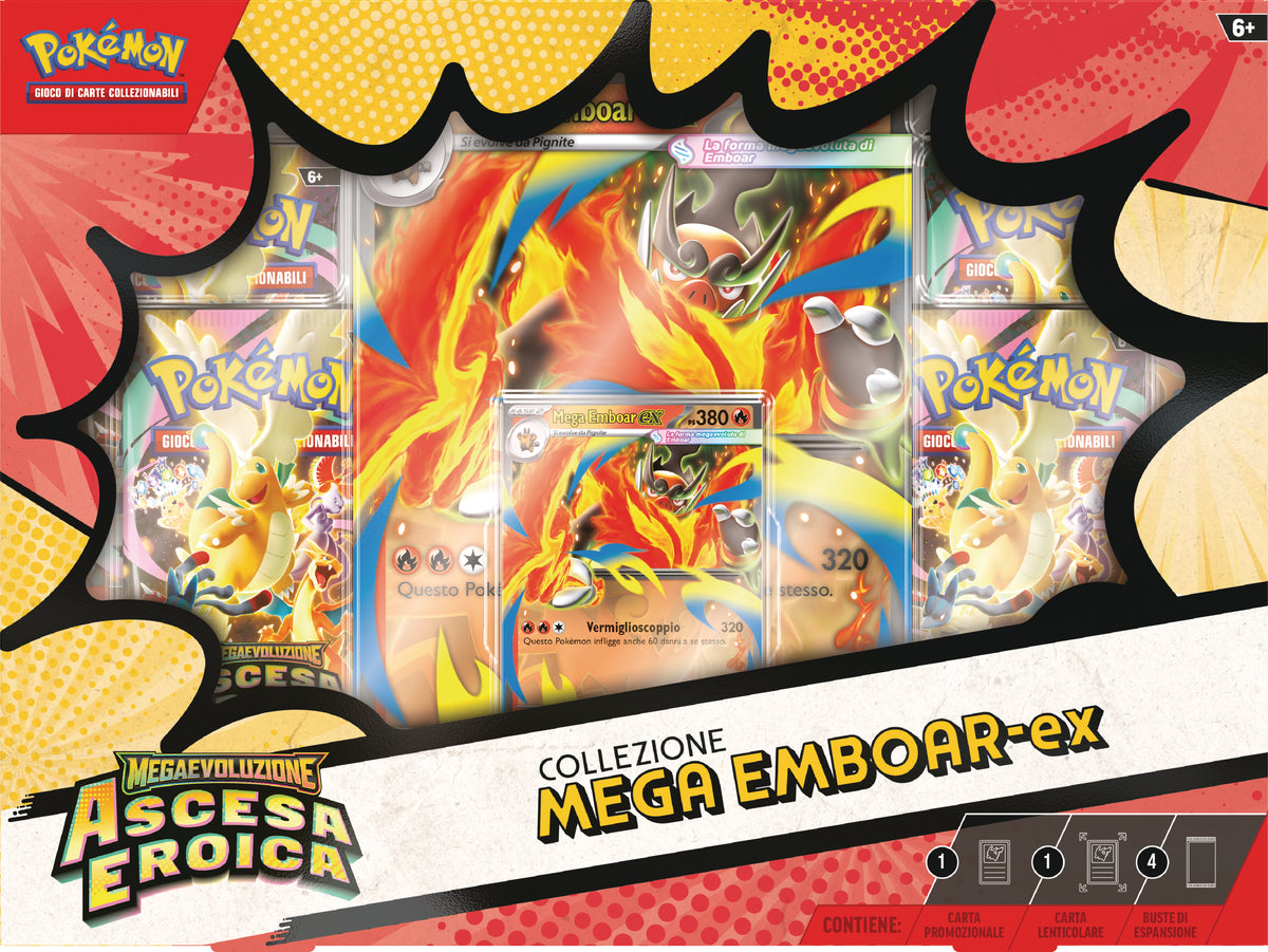 pokemon - megaevoluzione  - ascesa eroica - collezione mega emboar-ex (ita)