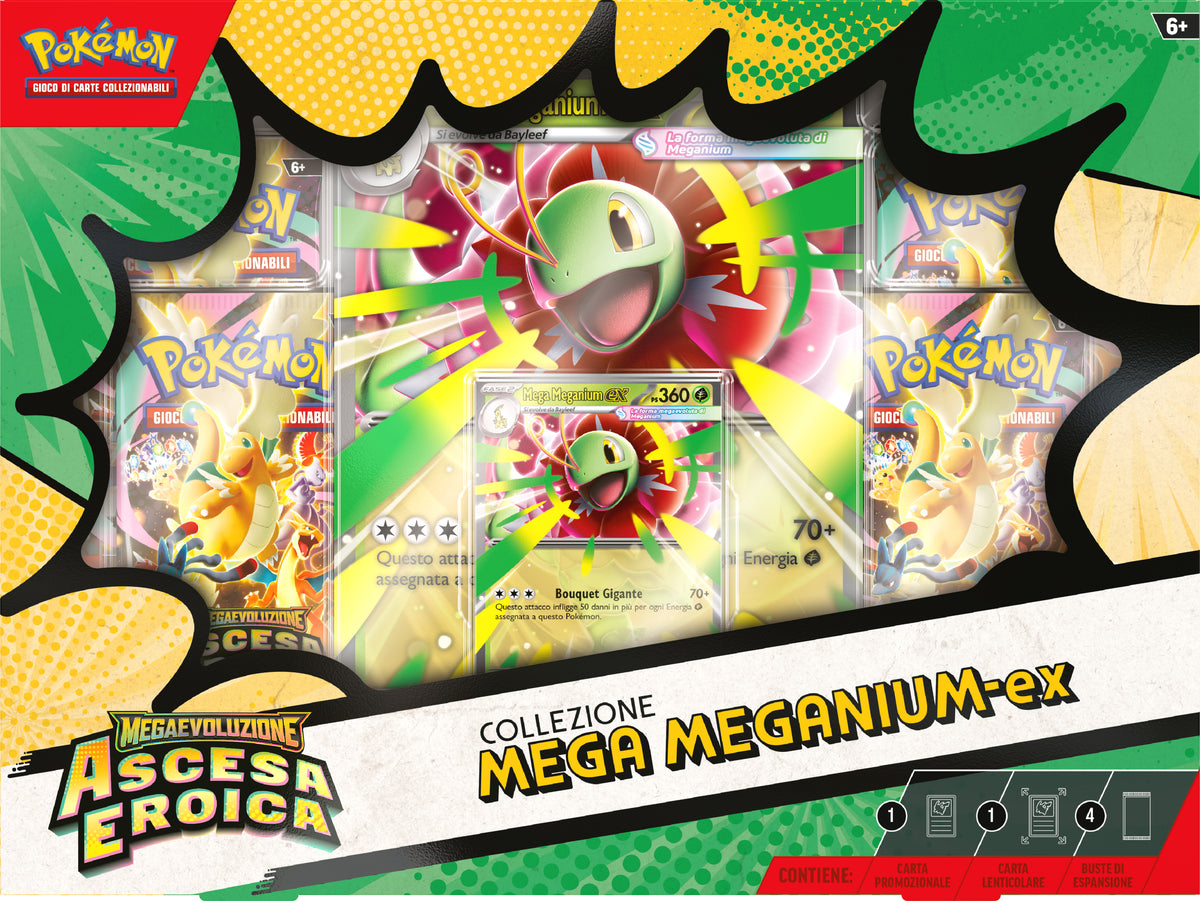 pokemon - megaevoluzione  - ascesa eroica - collezione mega meganium-ex (ita)