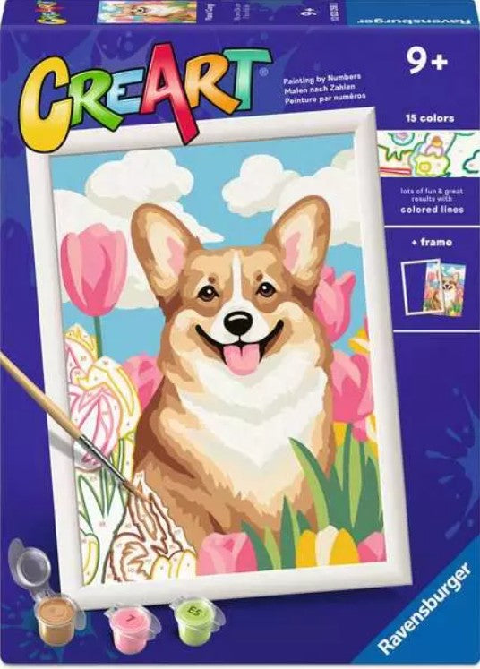 creart - serie d - corgi floreali