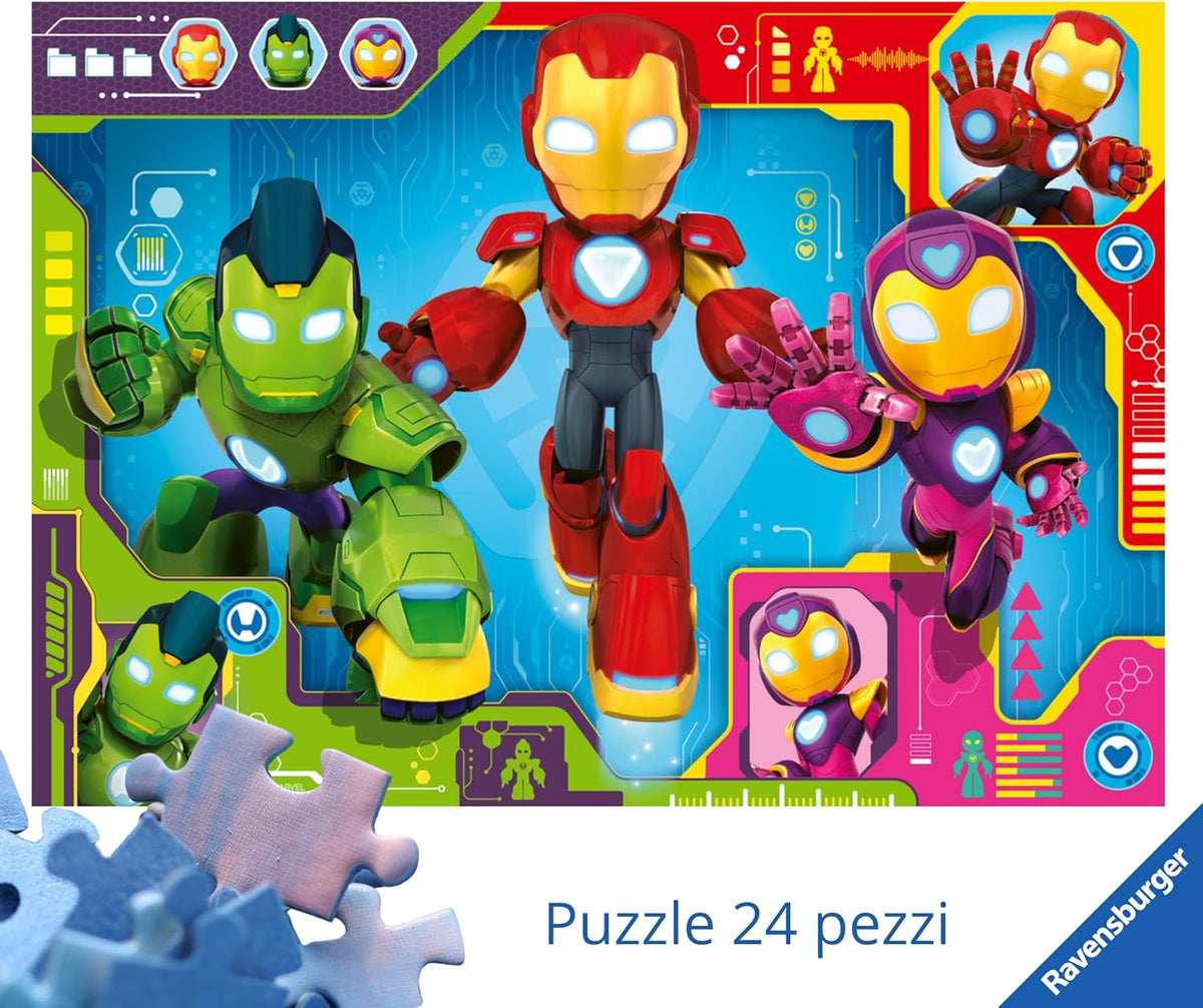 iron man e i suoi amici - puzzle gigante 24 pezzi pavimento
