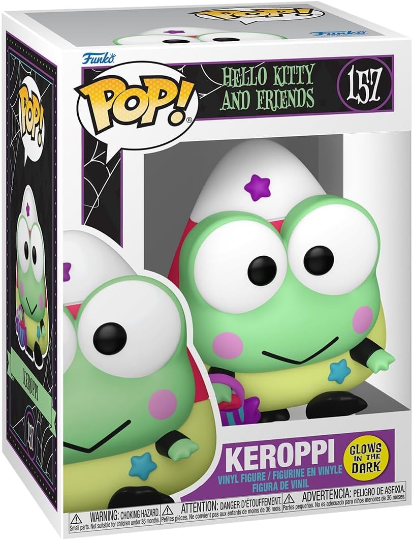 hello kitty and friends - keroppi spooky (glow in the dark) 9cm - funko pop! 157