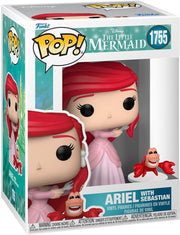 the little mermaid - ariel with sebastian 9cm - funko pop! 1755