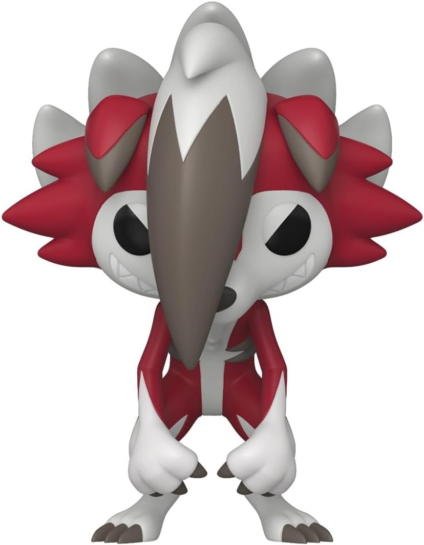 pokemon - lycanroc (midnight form) 9cm - funko pop! 1211