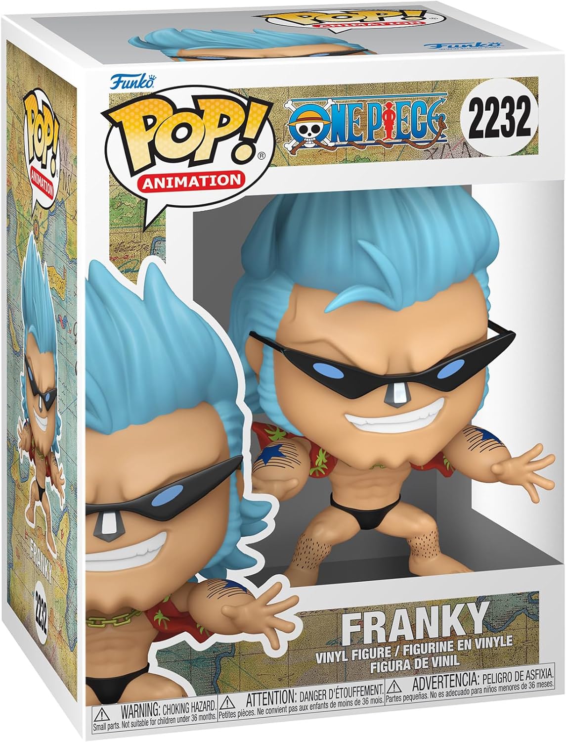 one piece - franky 9cm - funko pop! 2232