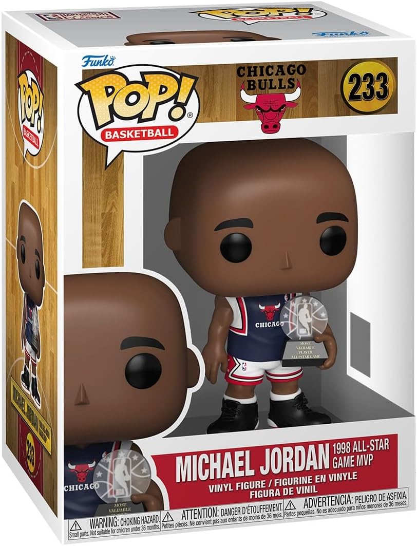 chicago bulls - michael jordan 1998 all star game mvp 9cm - funko pop! 233
