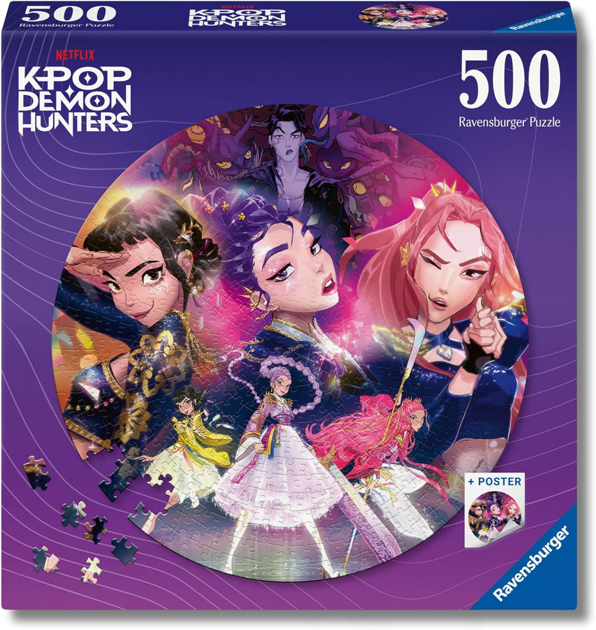 k-pop demon hunters - puzzle 500 pezzi