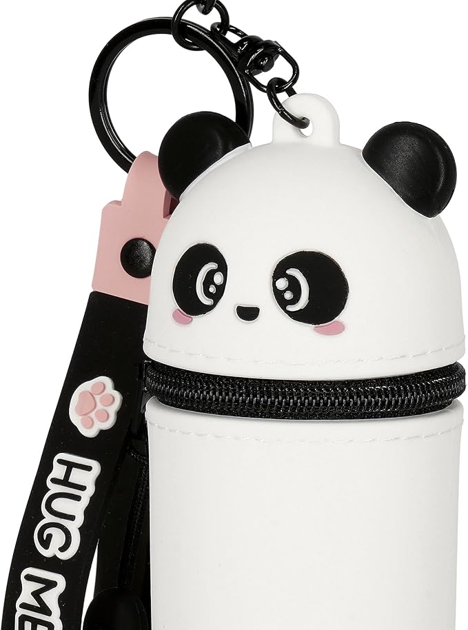 mini kawaii - portamonete con portachiavi - panda