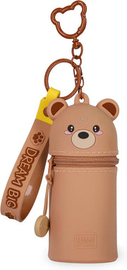 mini kawaii - portamonete con portachiavi - teddy bear