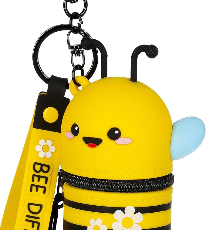 mini kawaii - portamonete con portachiavi - bee