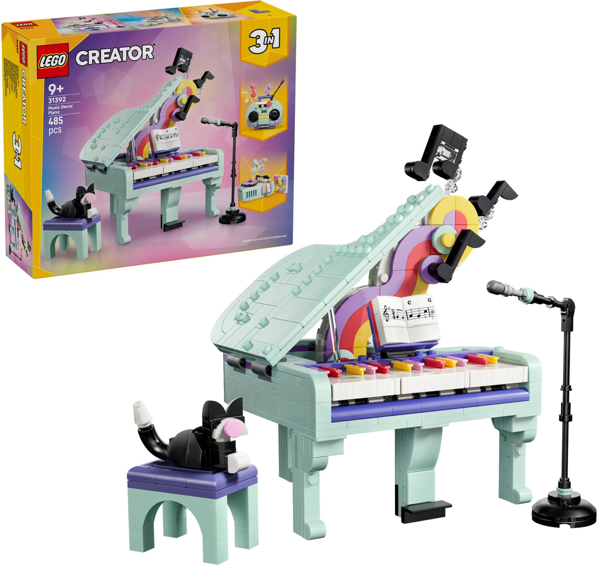 LEGO Creator 31392 pianoforte decorativo con gatto