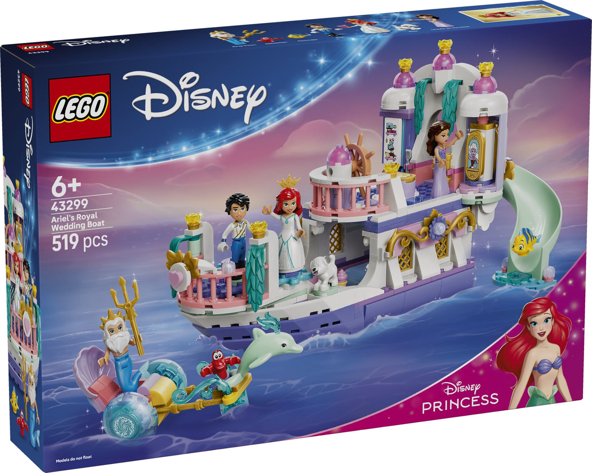 LEGO Disney Princess 43299 la barca nuziale di ariel