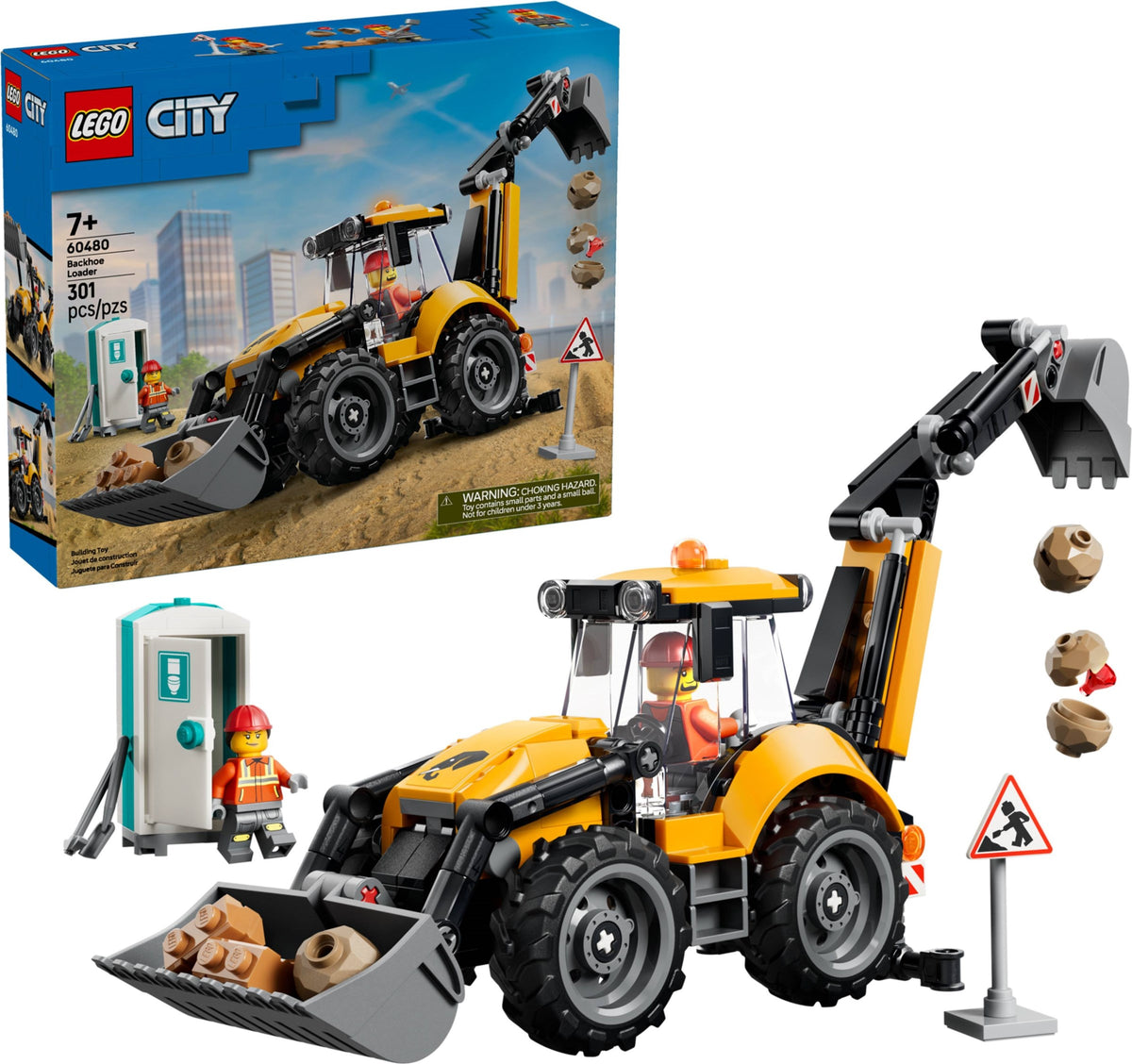 LEGO City 60480 scavatrice da cantiere gialla