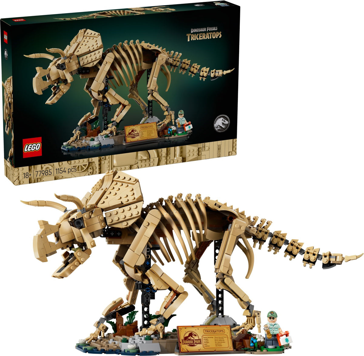 LEGO Jurassic World 77985 fossili di dinosauro: triceratopo