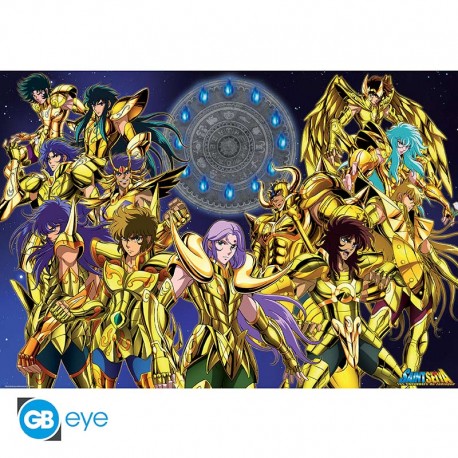 saint seiya - poster maxi 91,5x61cm - gold saints #1