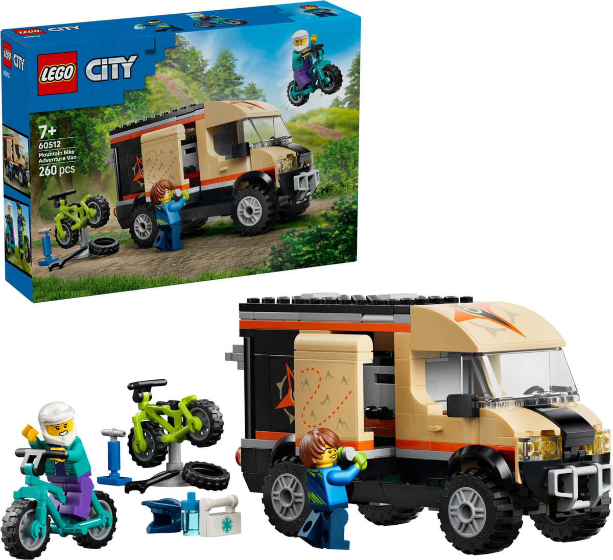 LEGO City 60512 furgone delle avventure per mountain bike
