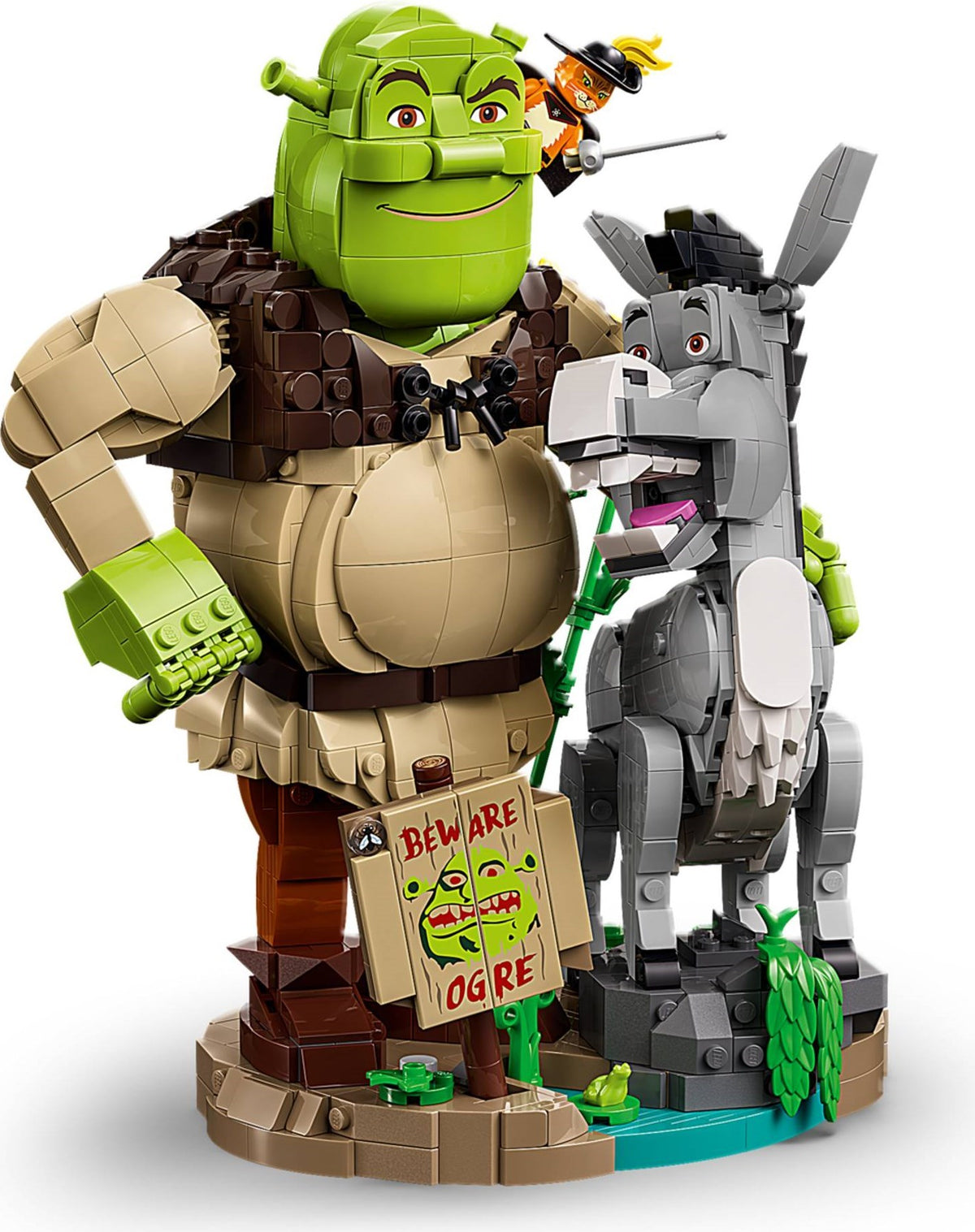 72423 shrek, ciuchino e gatto con gli stivali