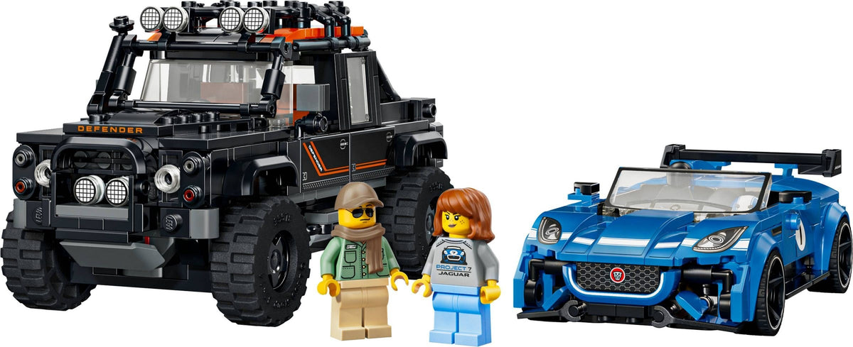 LEGO Speed Champions 77264 jaguar project 7 e land rover defender
