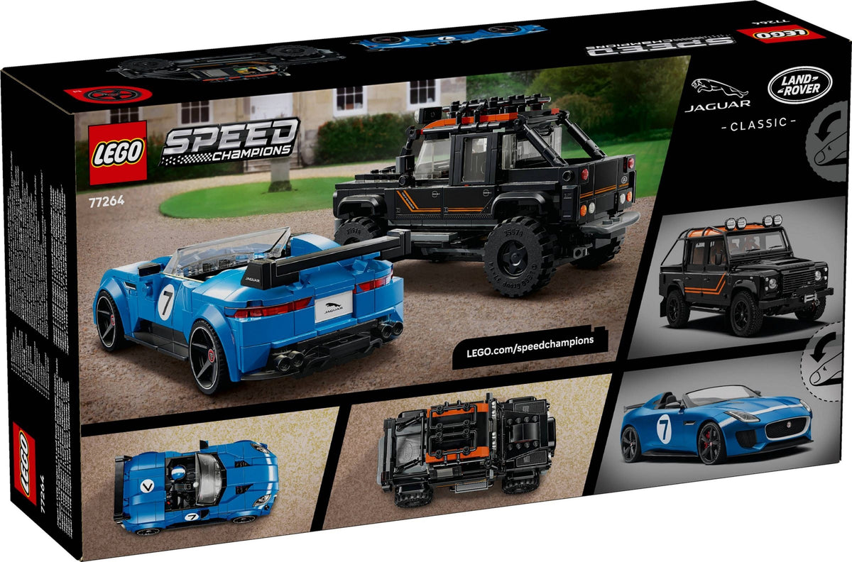 LEGO Speed Champions 77264 jaguar project 7 e land rover defender