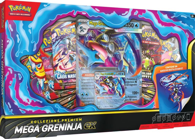 megaevoluzione caos nascente - collezione premium mega greninja-ex (ita)