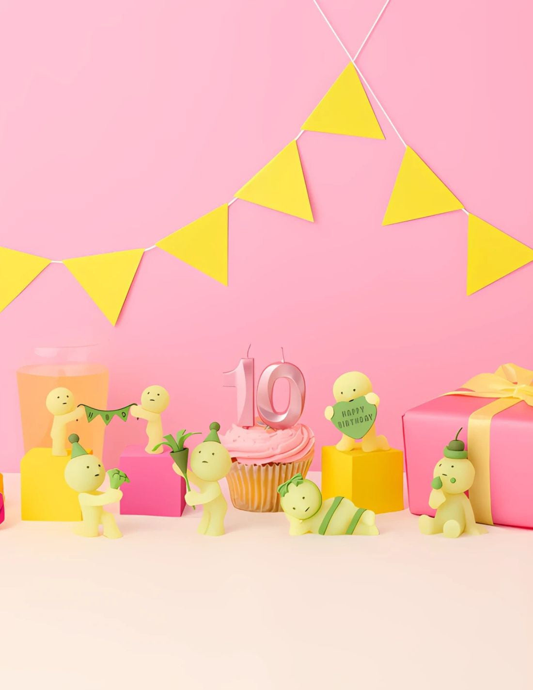 smiski birthday series glow - blind box 1pz