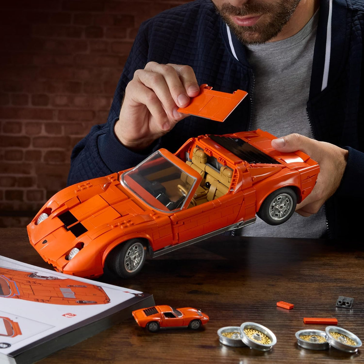 mattel brick shop hot wheels - lamborghini miura