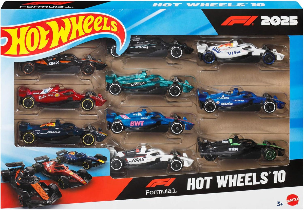 hot wheels - formula 1 - confezione 10 veicoli