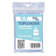 clear regular toploaders for standard size cards - 10 pezzi