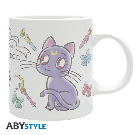 sailor moon -  luna & artemis chibi - tazza 320 ml