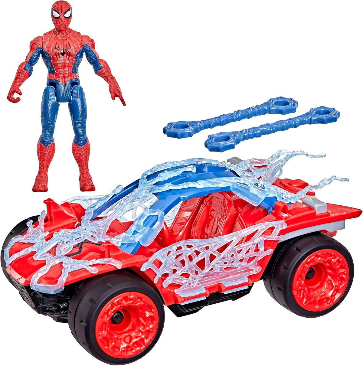 spider man - brand new day - action figure con buggy con spararagnatele