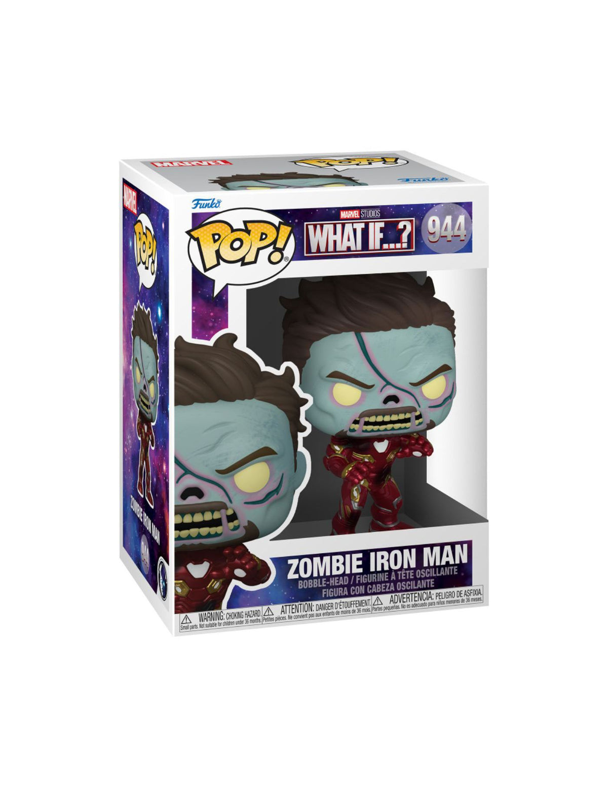 marvel what if - zombie iron man 9cm - funko pop! 944