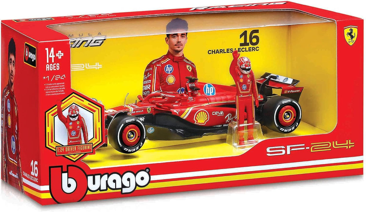 formula 1 - f1 ferrari sf-24 - #16 leclerc con personaggio 1:24
