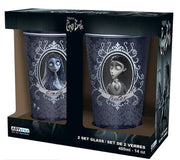 corpse bride - victor & emily - set 2 premium large glass