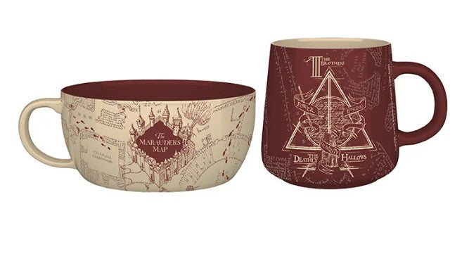 harry potter: marauder's map - breakfast set mug + bowl