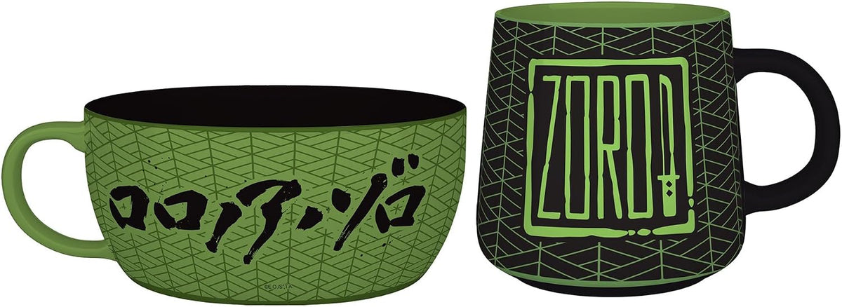 one piece: zoro - breakfast set mug + bowl