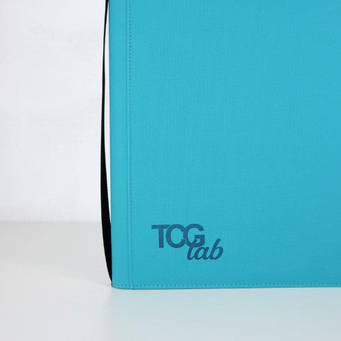 12-pocket trading card binder with zipper - 624 celeste - zip gialla