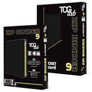 9-pocket trading card binder with zipper - 468 nero - zip gialla