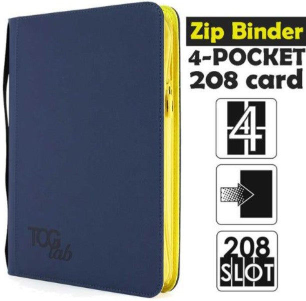 4-pocket - album 4 tasche con zip gialla - 208 slot - blue