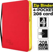 4-pocket - album 4 tasche con zip gialla - 208 slot - rosso